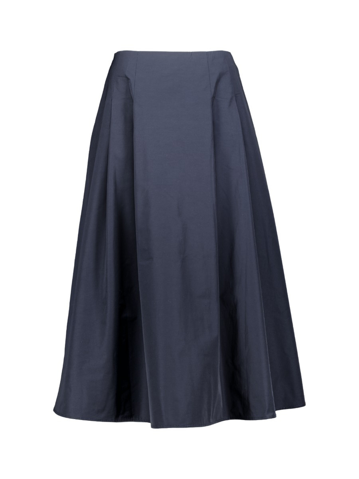 Donkerblauwe halflange rok met plooi JC Sophie