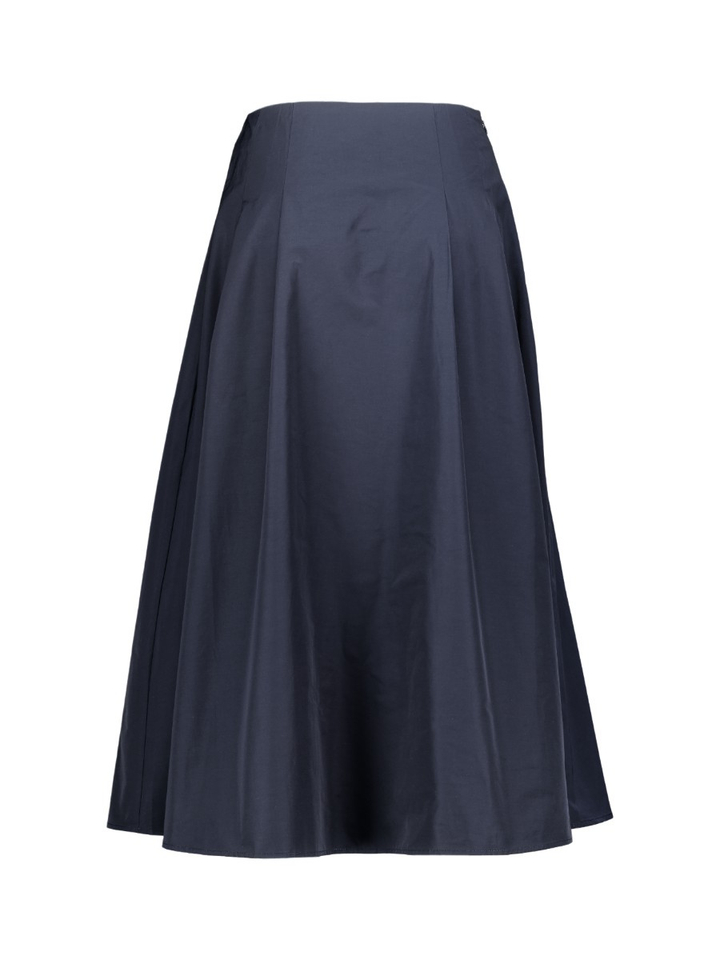 Donkerblauwe halflange rok met plooi JC Sophie