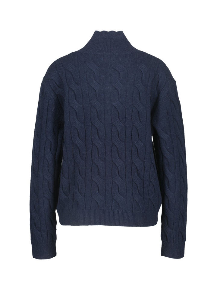 Donkerblauwe wollen cardigan JC Sophie