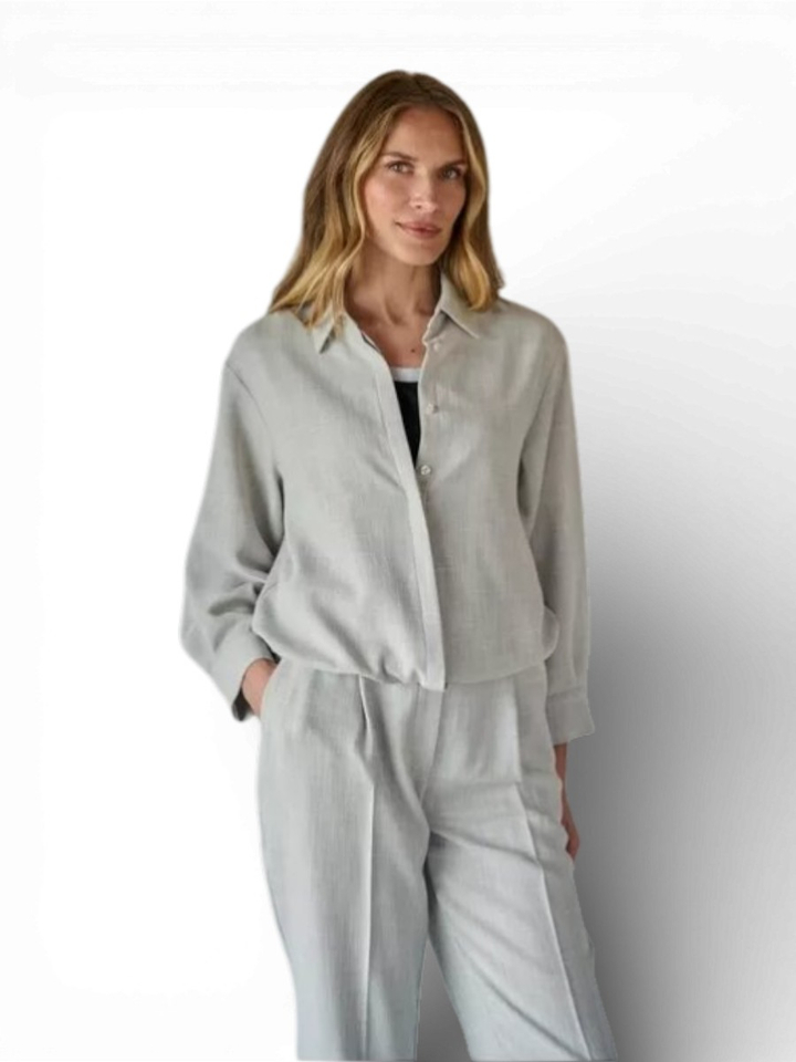 Grijze blouse met knoopsluiting Janisa Mayerline 