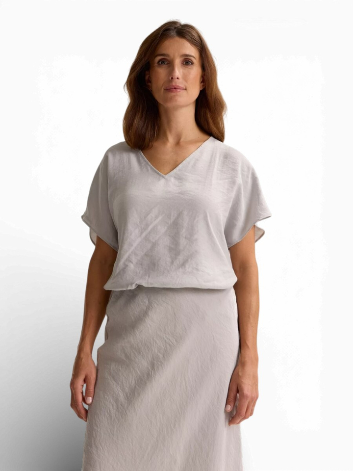 Grijze blouwe met V-hals Janno Mayerline 