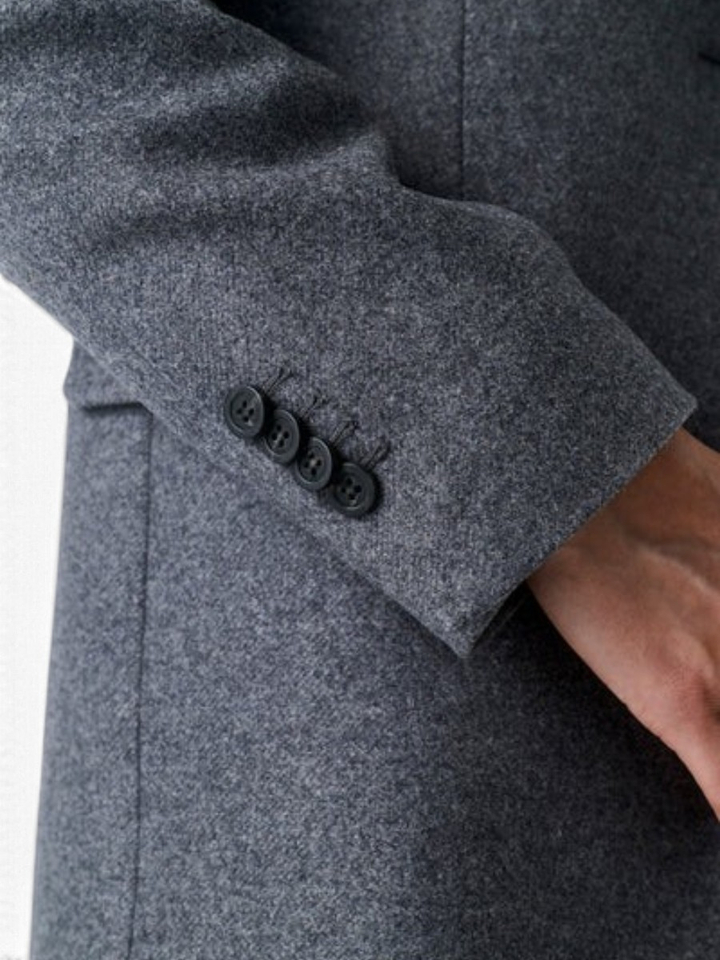 Grijze wollen blazer Zenggi