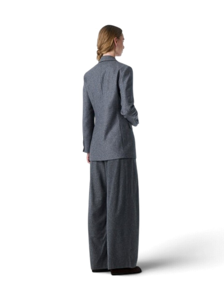 Grijze wollen blazer Zenggi