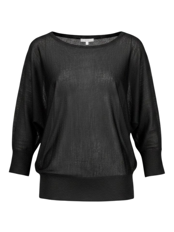 Zwarte trui in fijne wol oversized trui Zenggi 
