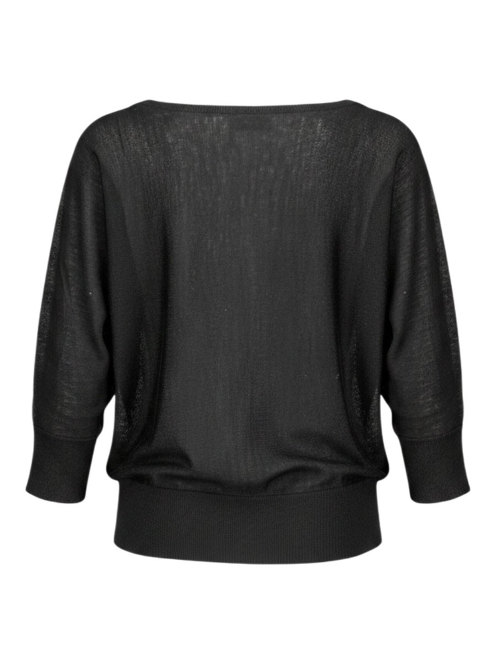 Zwarte trui in fijne wol oversized trui Zenggi 