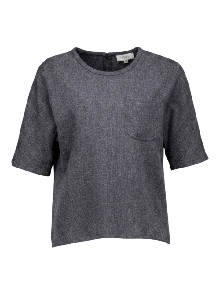 Blauwe blouse met borstzak Hony Gigue