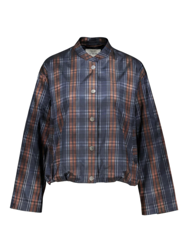 Blauwe geklede vest met ruit motief Wisdon Gigue