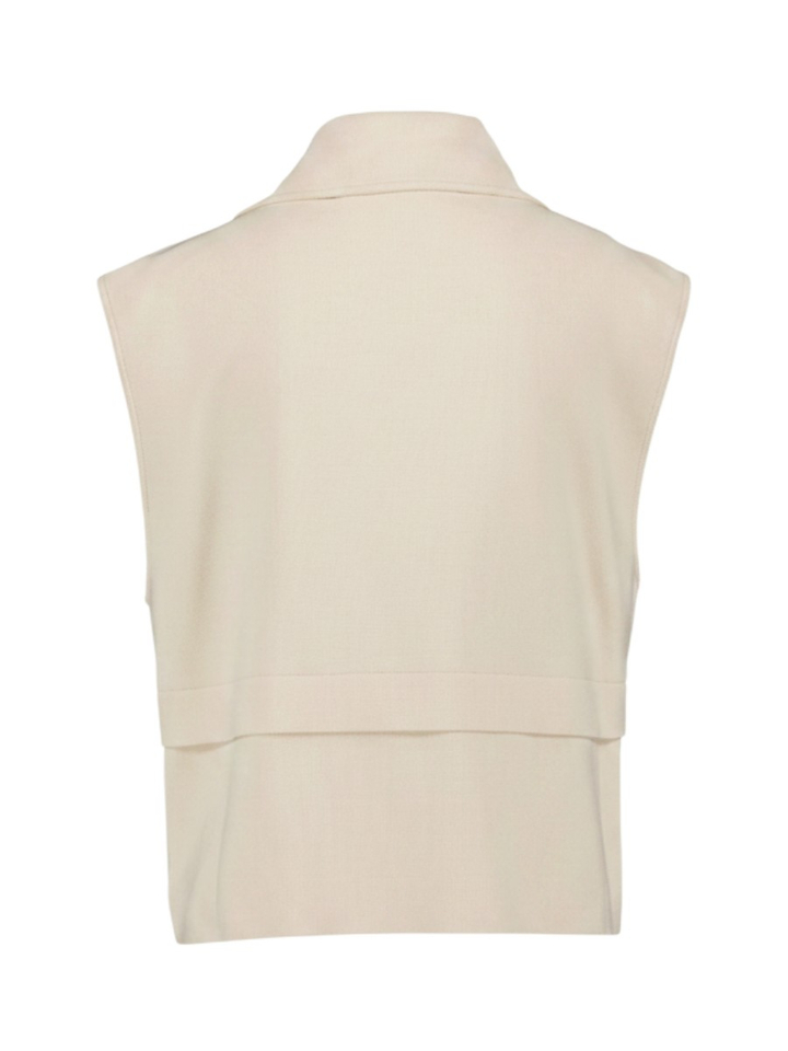 Ecru geklede gilet met knopen Wella Gigue