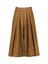 Bruine halflange rok met bandplooi Timo Gigue 