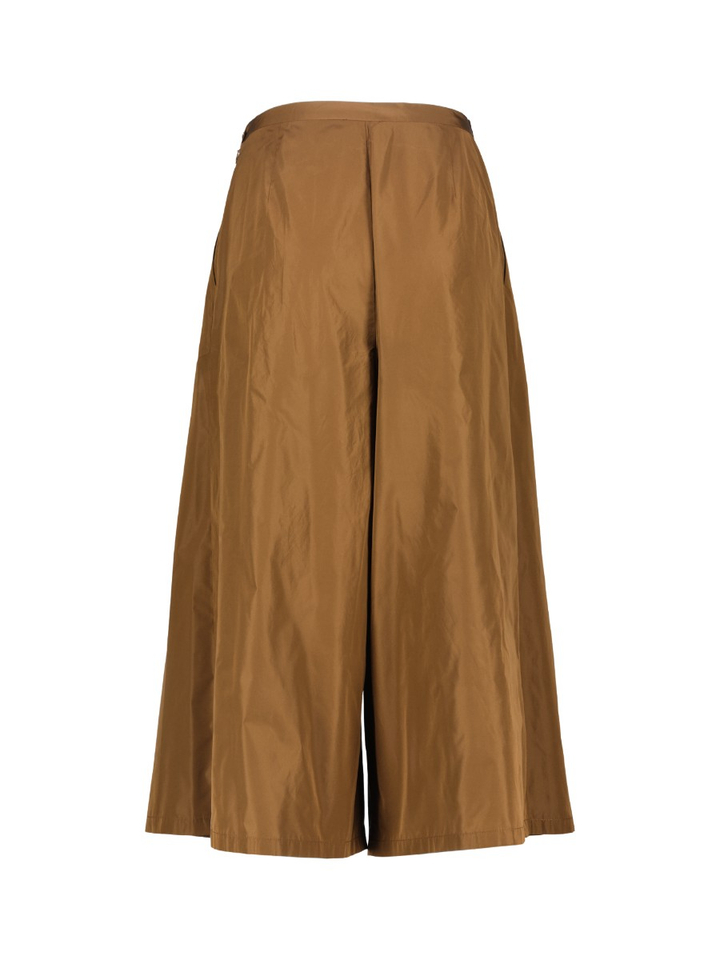 Bruine halflange rok met bandplooi Timo Gigue