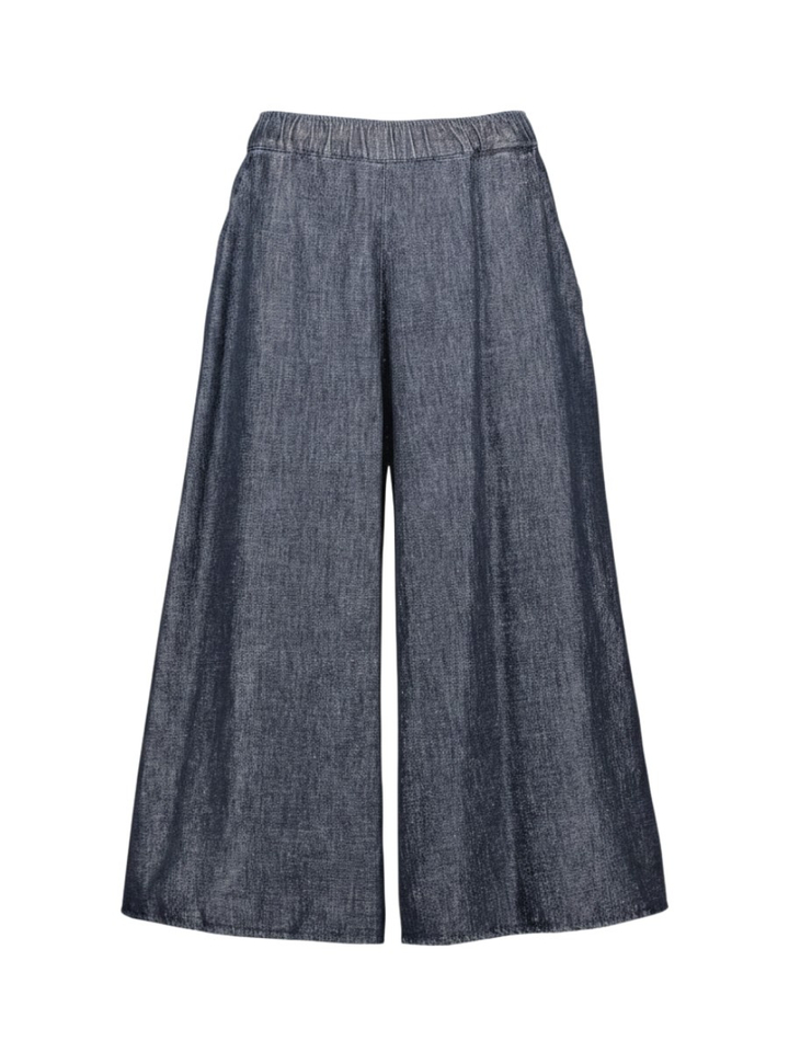 Blauwe driekwart broek met glitterdetal Tyfen Gigue