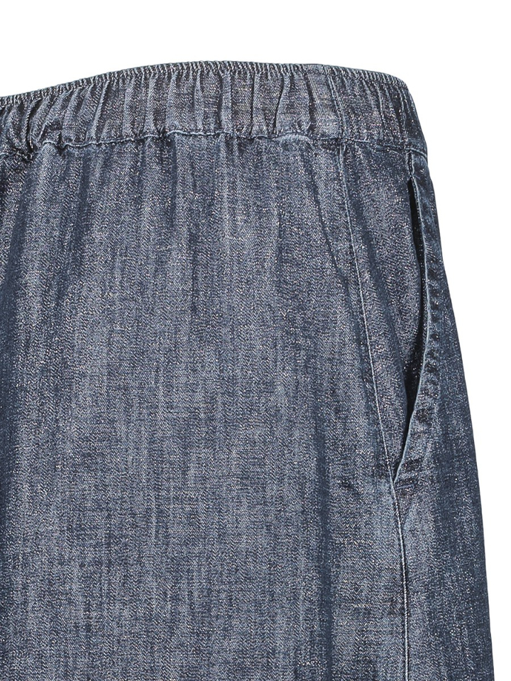Blauwe driekwart broek met glitterdetal Tyfen Gigue