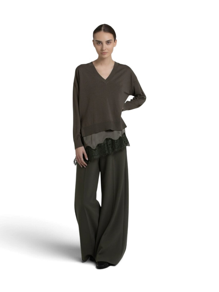 Kaki groene geklede broek Rubio Gigue 