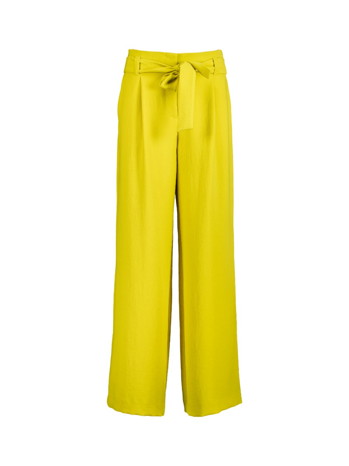 Gele soepelvallende broek met lint Rosalia Gigue