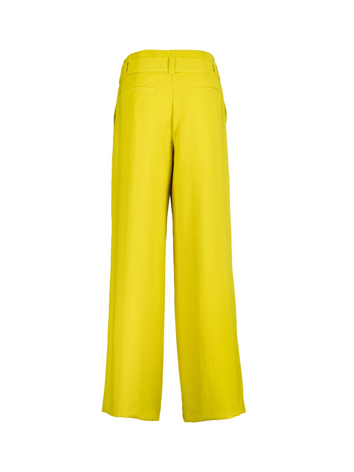 Gele soepelvallende broek met lint Rosalia Gigue