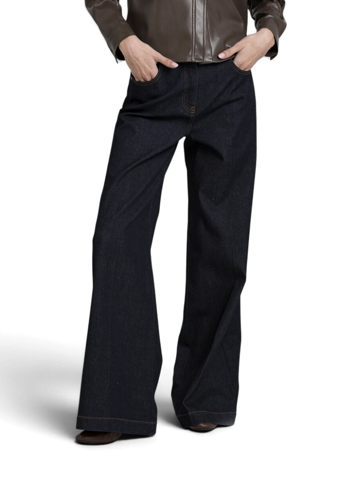 Donkerblauwe wide fit jeans Rev Gigue