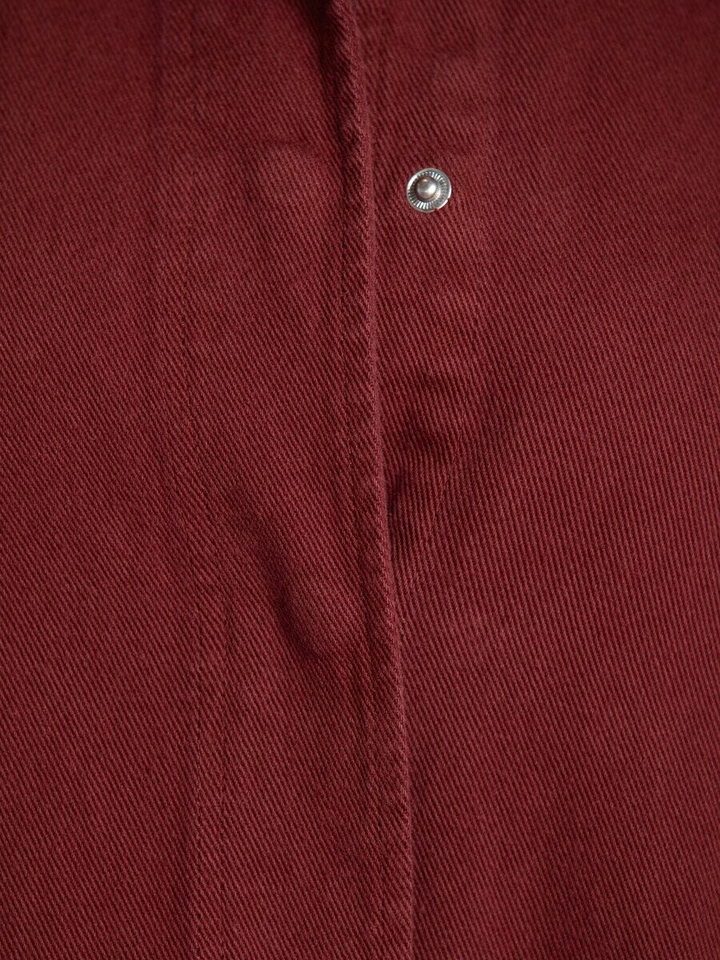 Bordeaux kleurige jeans jurk Gloria Les Soeurs