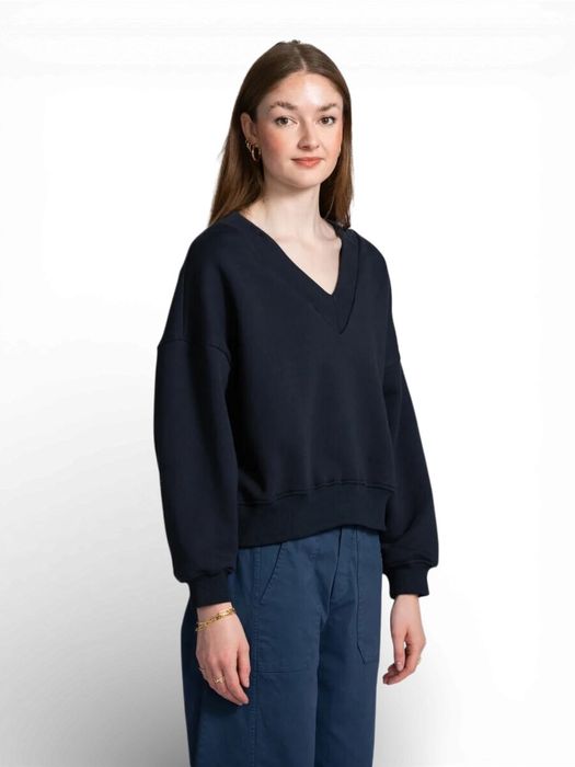 Blauwe trui met V-hals Les Soeurs