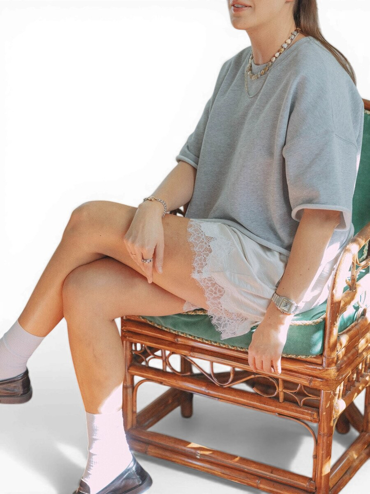 Grijze cropped sweater Lucia Les Soeurs