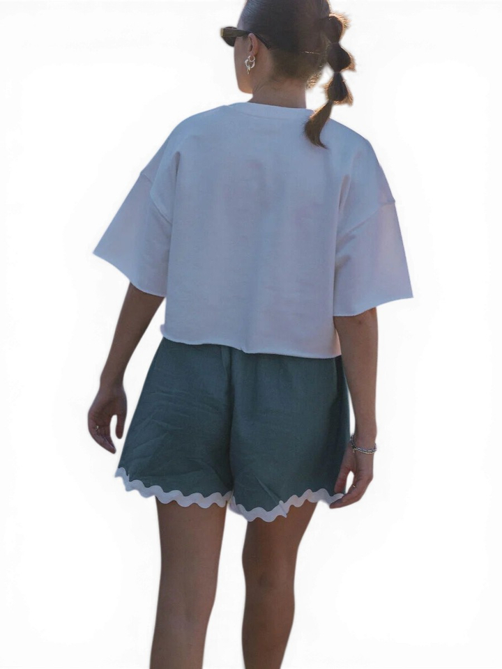 Witte cropped sweater Lucia Les Soeurs