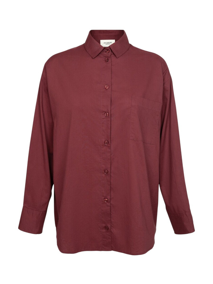 Bordeaux katoenen blouse Yara Les Soeurs
