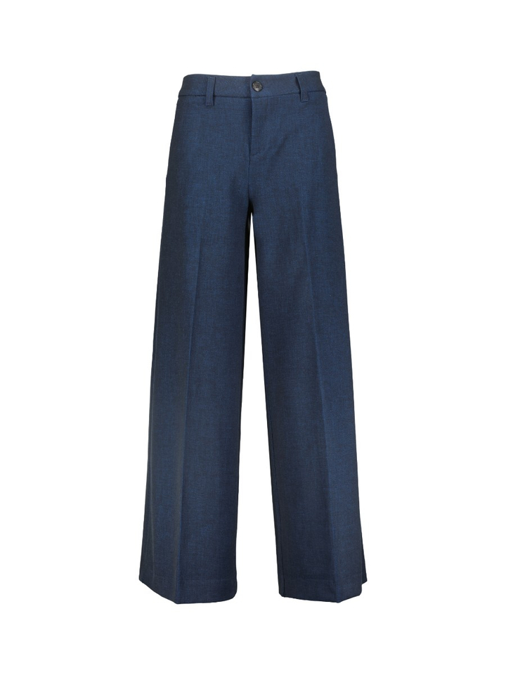 Donkerblauwe wijde lange broek SILVIA WIDE Lois
