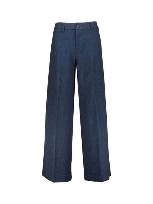Donkerblauwe wijde lange broek SILVIA WIDE Lois
