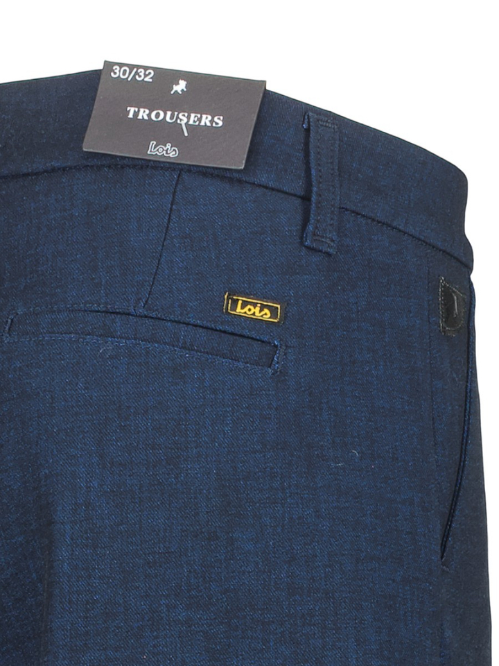 Donkerblauwe wijde lange broek SILVIA WIDE Lois
