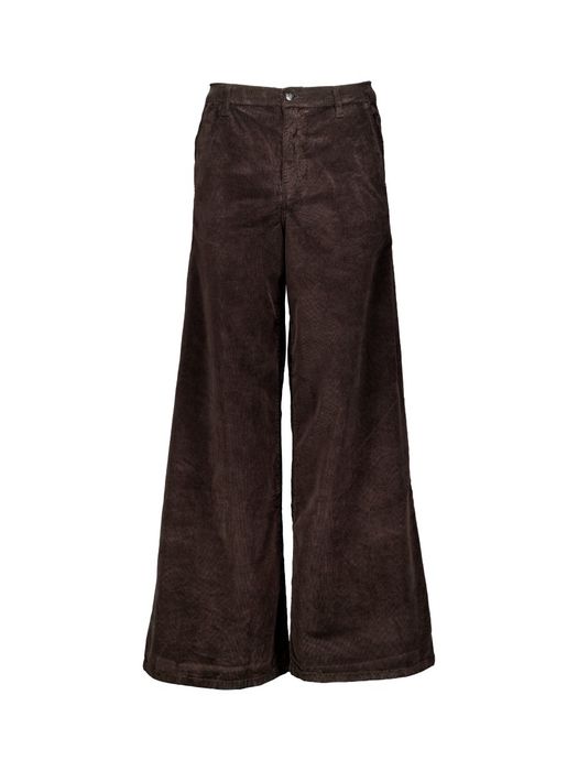 Bruine broek in ribflueel NEW MARLENE Lois