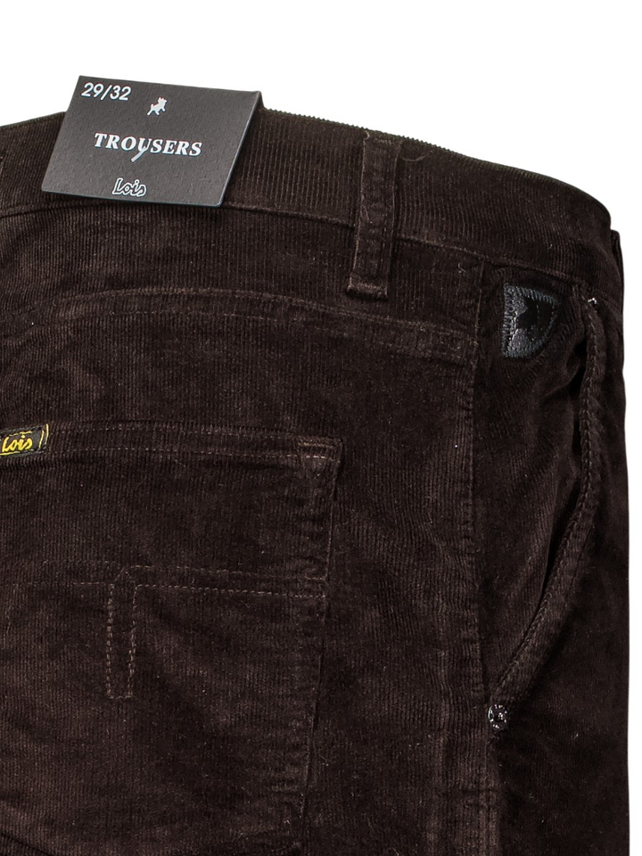 Bruine broek in ribflueel NEW MARLENE Lois