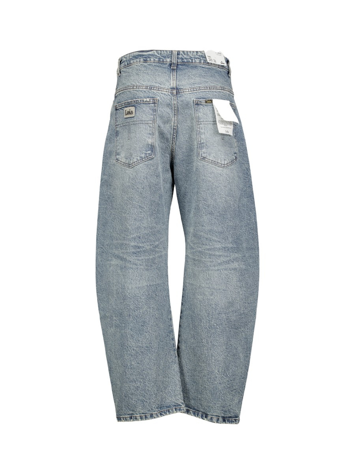 Blauwe barrel fit jeans Lois 