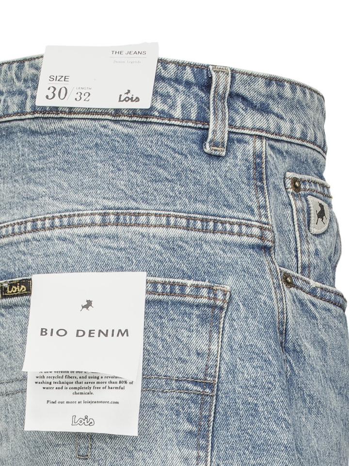 Blauwe barrel fit jeans Lois 