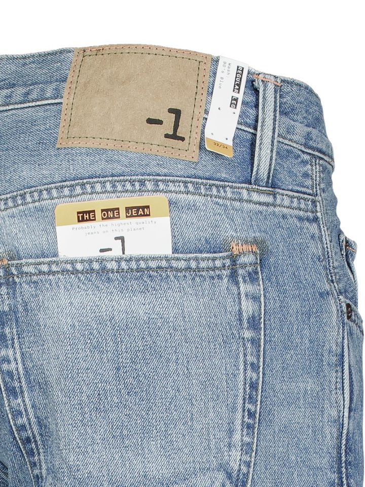 Blauwe regular fit jeans Minus 1
