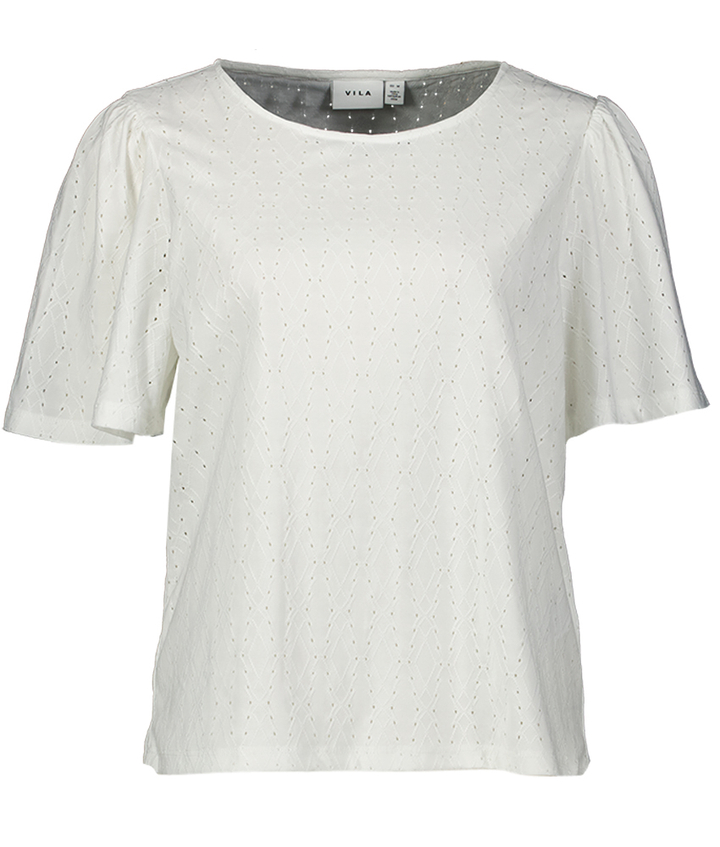 Witte T-shirt met detail Vila
