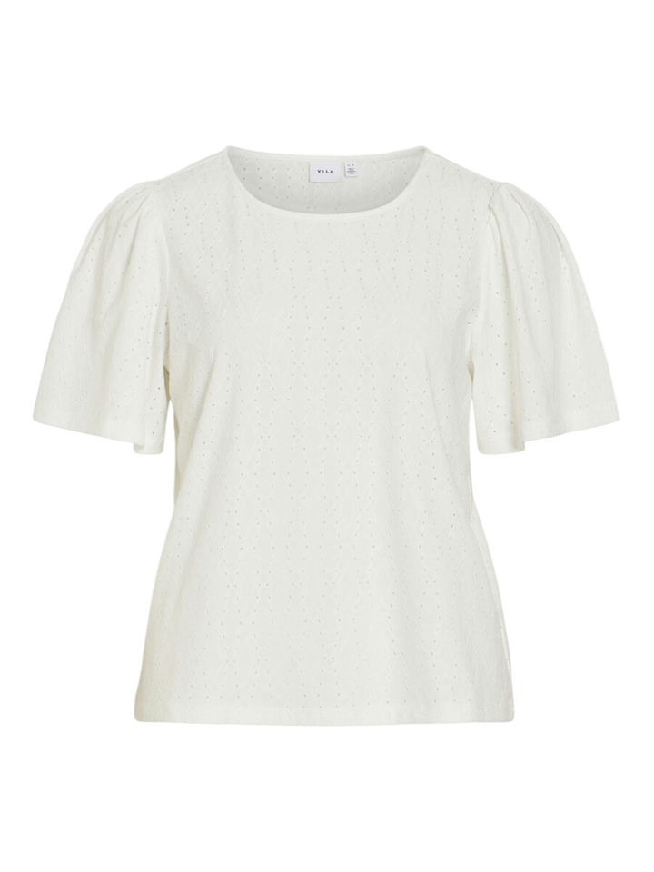 Witte T-shirt met detail Vila