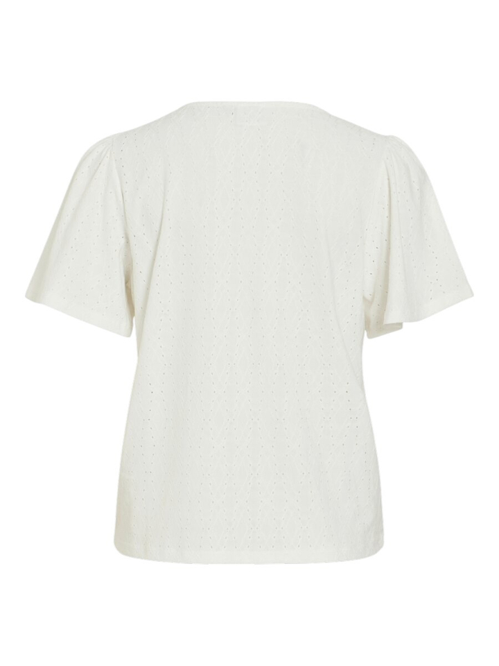 Witte T-shirt met detail Vila