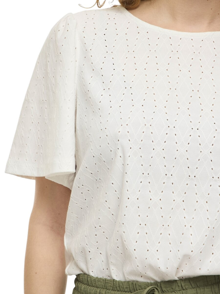 Witte T-shirt met detail Vila