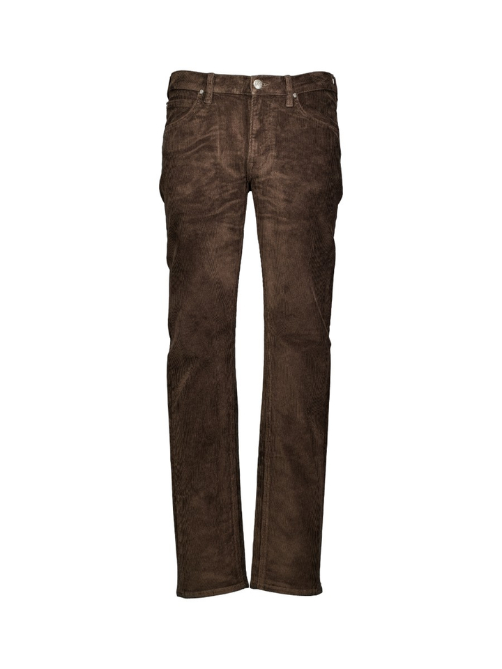 Bruine velours straight fit broek Darren Lee