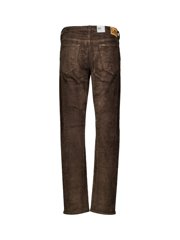 Bruine velours straight fit broek Darren Lee