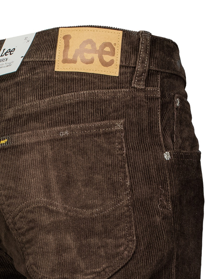 Bruine velours straight fit broek Darren Lee