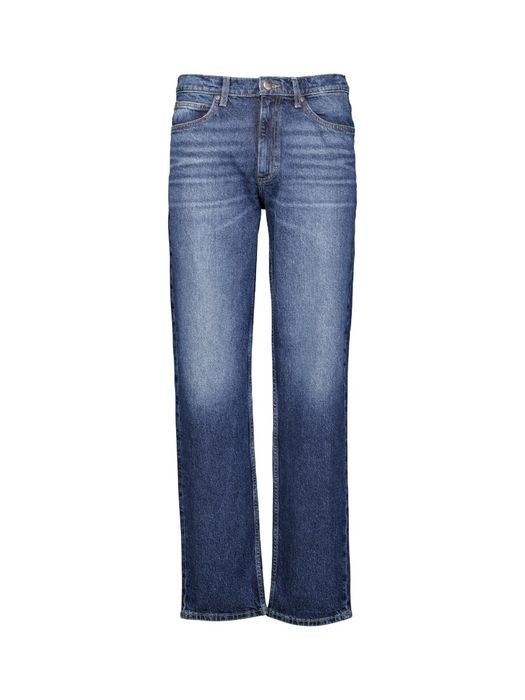 Donkerblauwe straight jeans West Lee