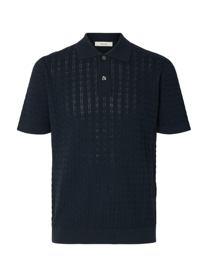 Donkerblauwe polo Selected 
