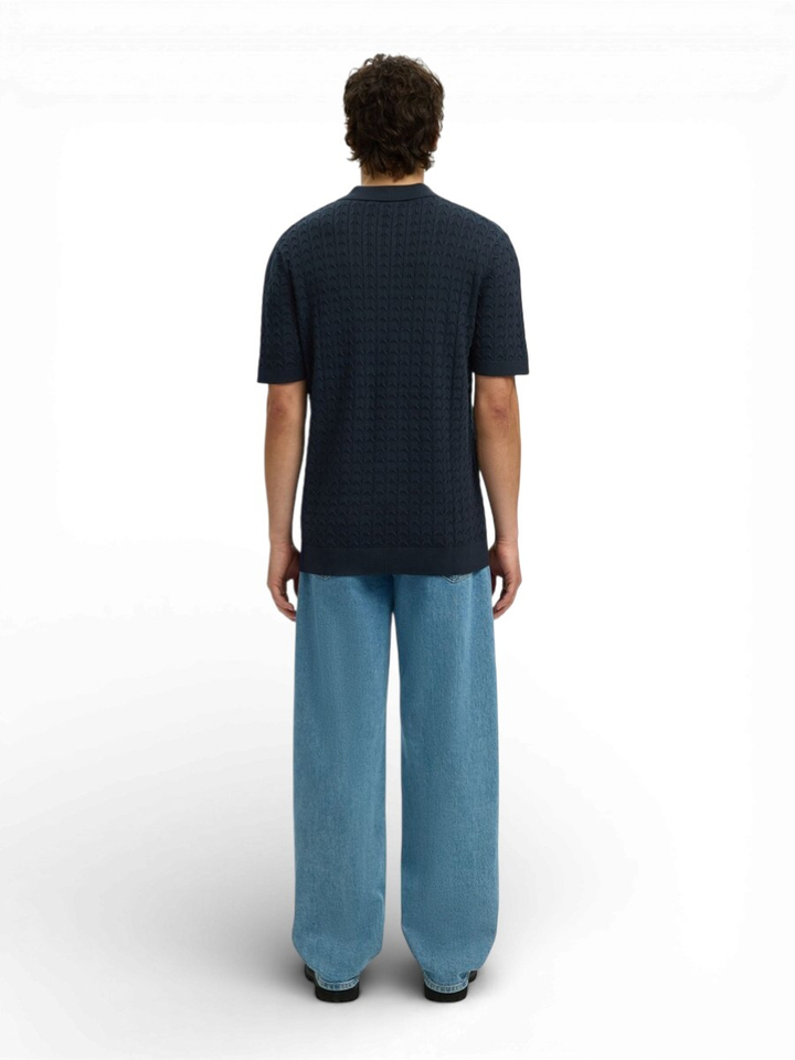 Donkerblauwe polo Selected 