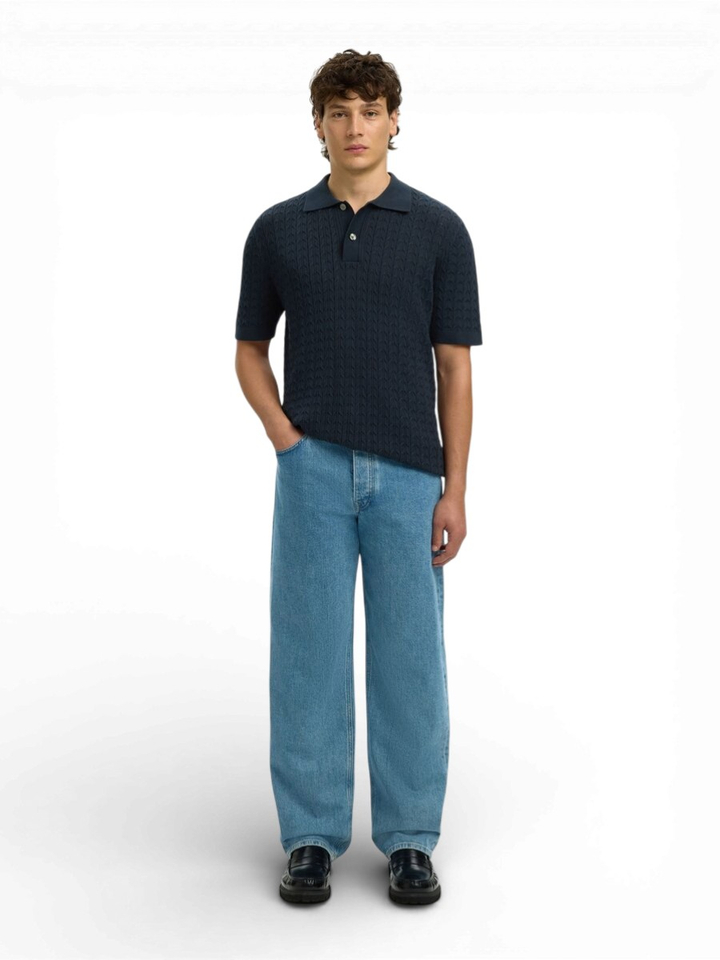 Donkerblauwe polo Selected 