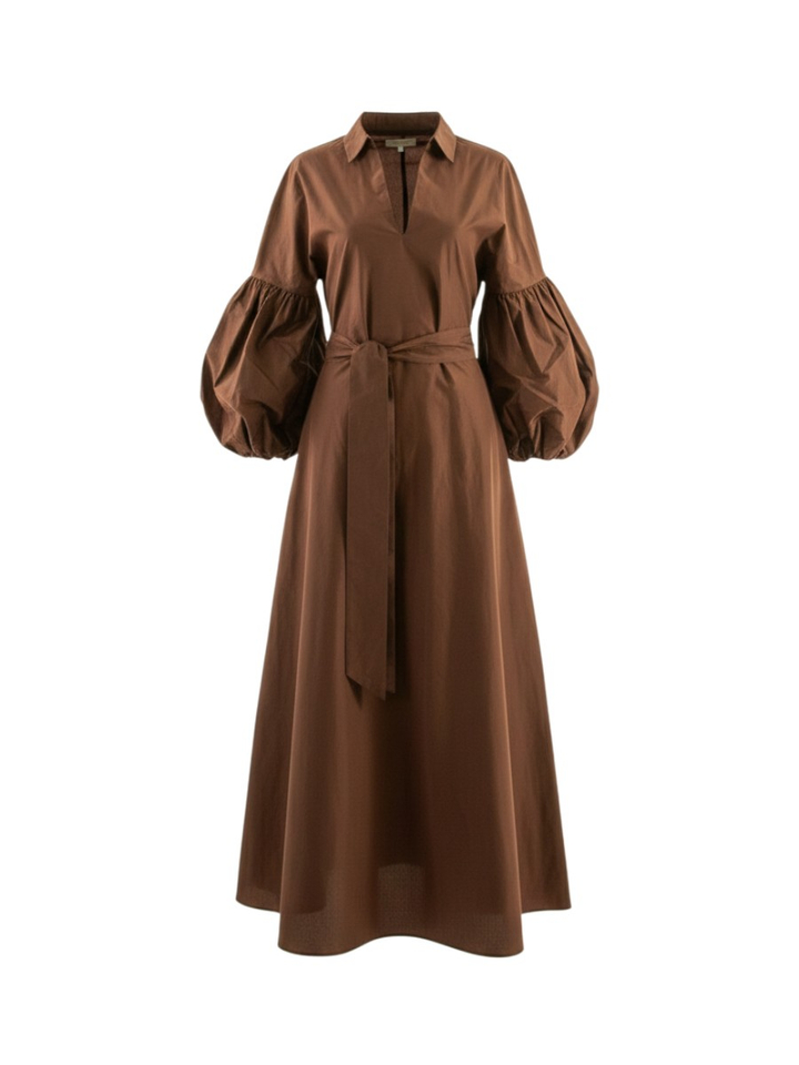 Donkerbruin maxi kleed Psophia 