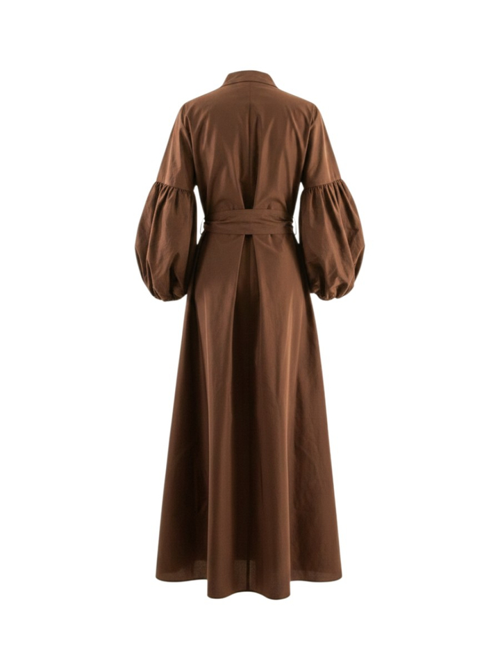 Donkerbruin maxi kleed Psophia 