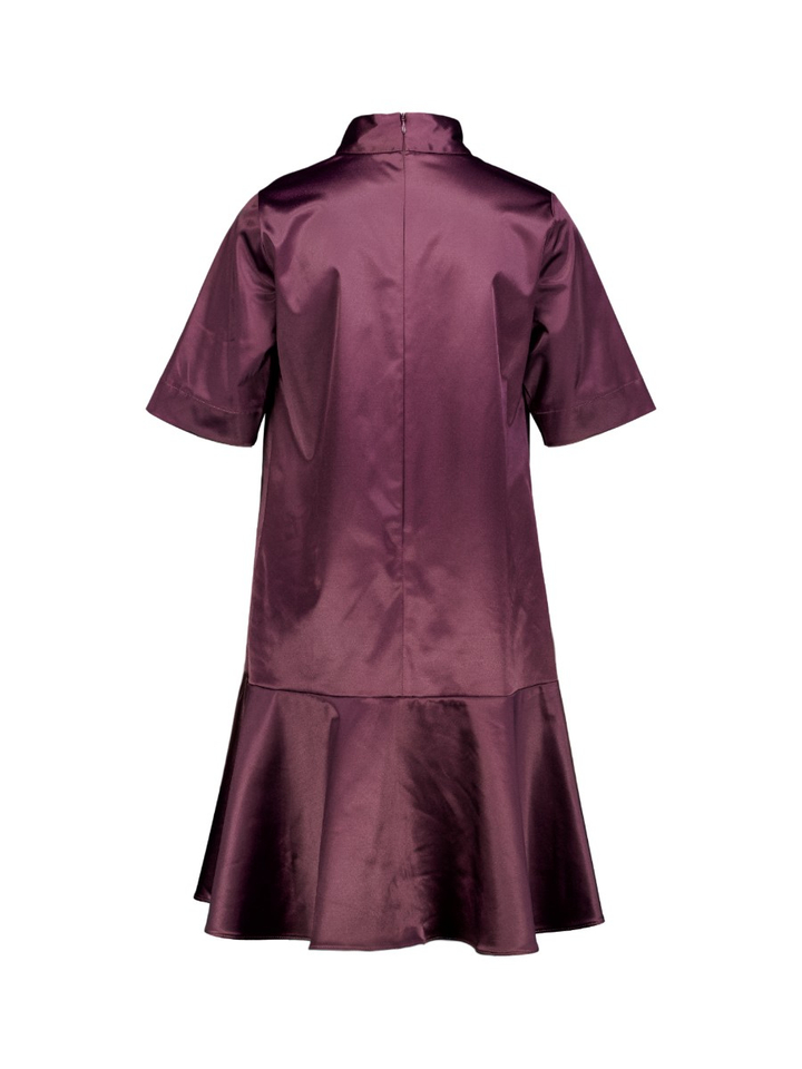 Aubergine kleurige feestelijke glanzende jurk Seraph Senso 