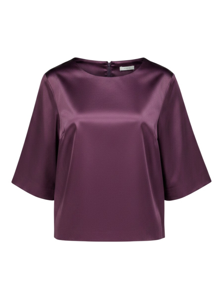 Aubergine blouse met ronde hals Seraph Senso