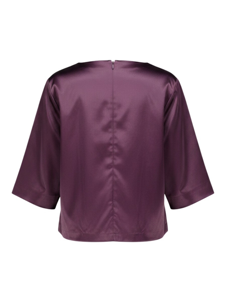 Aubergine blouse met ronde hals Seraph Senso