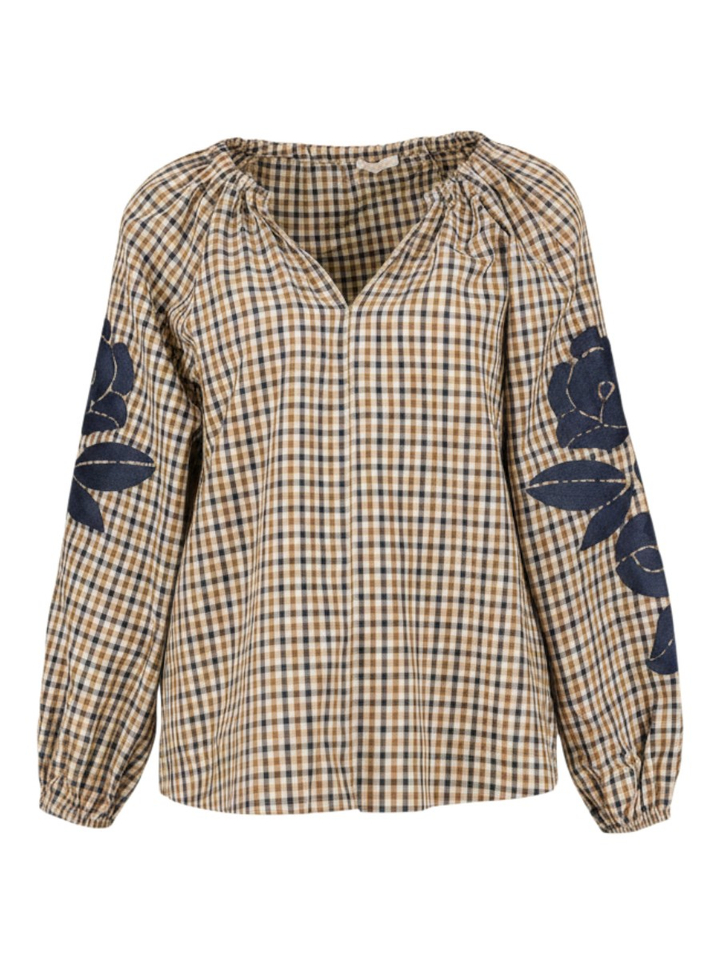 Multi-color bloes met ruit Rhea Senso